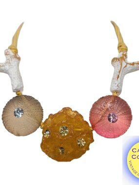 Vintage Signed Ugo Correani Italy Sea Urchin Necklace